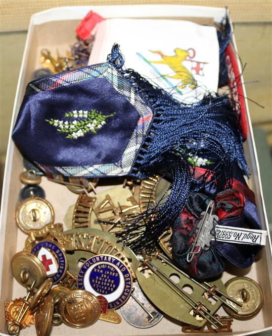 Military cap, badges etc